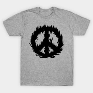 Burning Peace Symbol T-Shirt